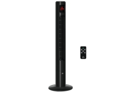Ventilador De Torre Oscilante 70°, 45w, Panel Led, Mando A Distancia, 2 Modos, Temporizador 12h, Negro