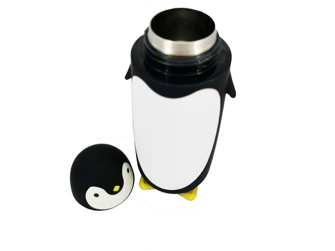 Botella térmica Penguin 2024, taza de viaje para niños, taza térmica de acero inoxidable para agua caliente y fría Ly Ebike