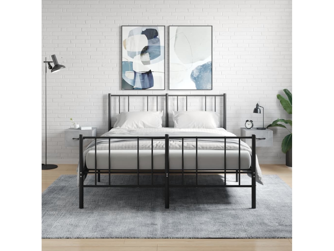 Mesitas de Noche Pared 2 Pzs 35X35X20 Cm Gris Cemento
