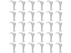 30 Ganchos Para Colgar, Juego De Aleación De Zinc Blanco, Resistentes A La Corrosión.