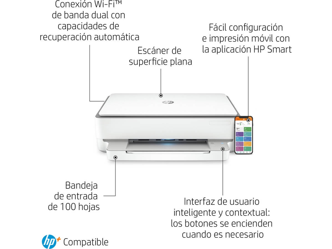 Impresora HP ENVY 6030e Multifunción con 3 meses de Instant Ink via HP+ - HP  Store España