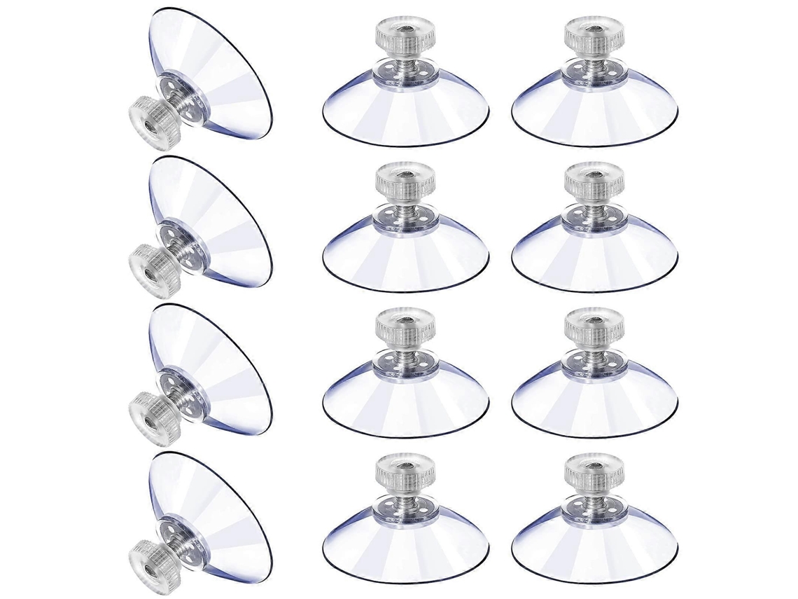 12 Ventosas De Pvc Claras Con Tornillo Y Tuerca Fuerte Succión Para Superficies Lisas Decoraciones Hogar Rv 40m5-10