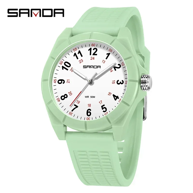 Reloj De Pulsera (verde), De Cuarzo, Para Enfermeras, Sencillo Y Elegante, Con Función Luminosa.