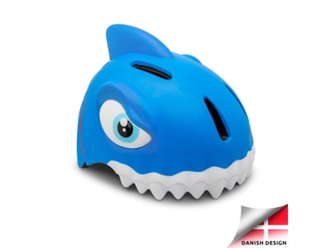 Casco de bici para niños Tiburón azul CRAZY SAFETY Certificado EN1078
