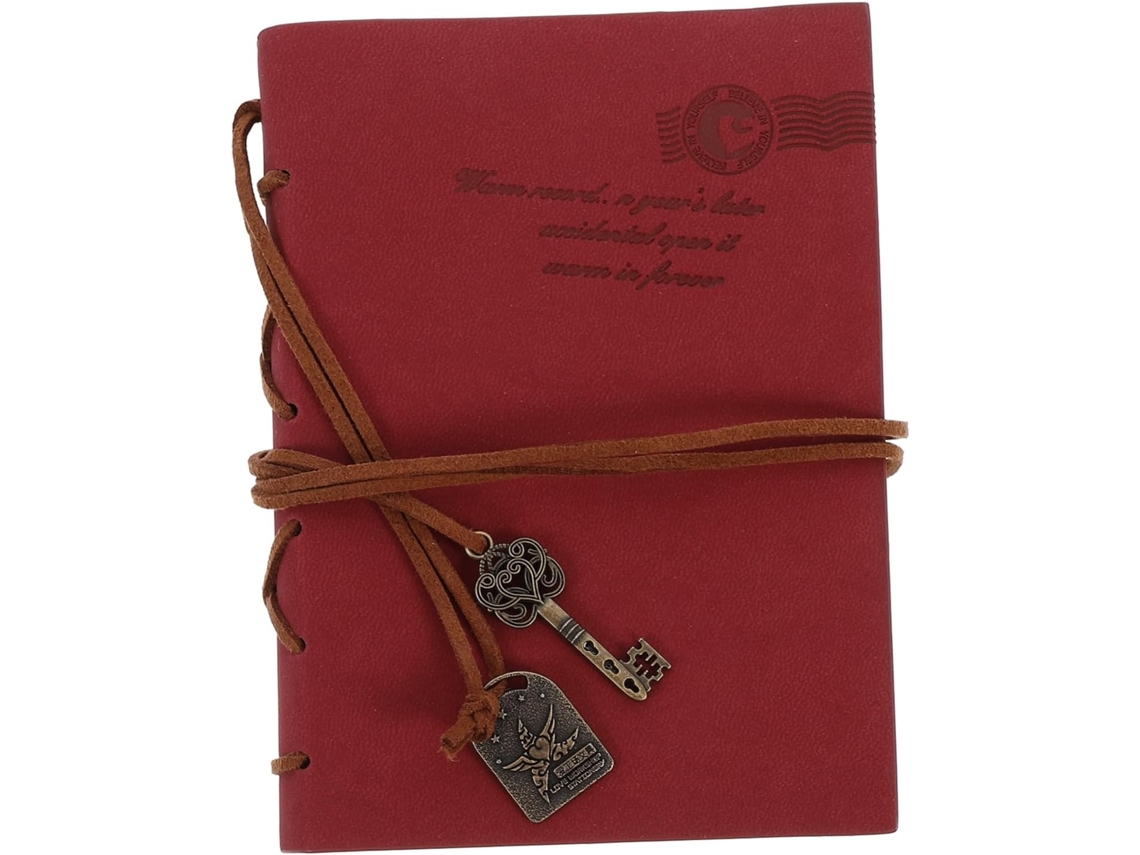 Diario de viaje vintage de tapa blanda en blanco, cubierta de piel sintética, encuadernación con cordón, páginas Gokoco