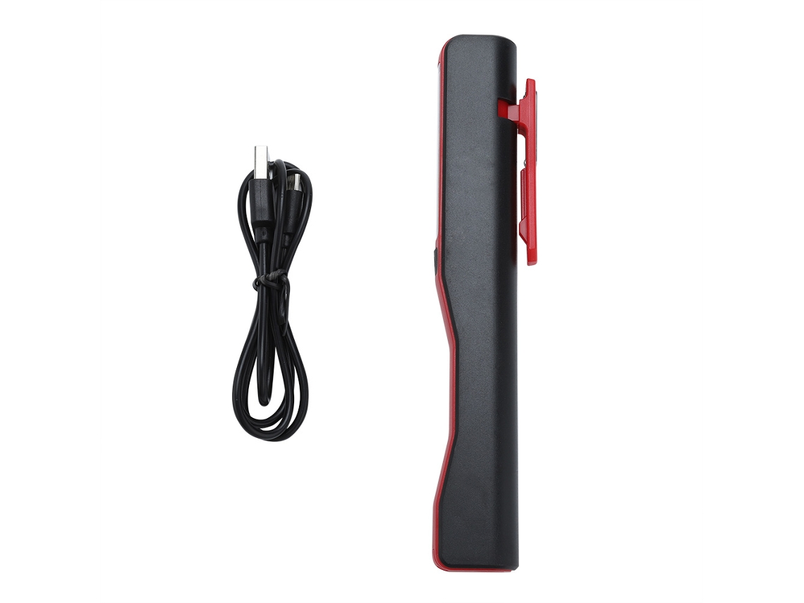2026-linterna Cob Led Recargable Con Clip Rotatorio Magnético, Luz De Trabajo De Bolígrafo Pocket Roja