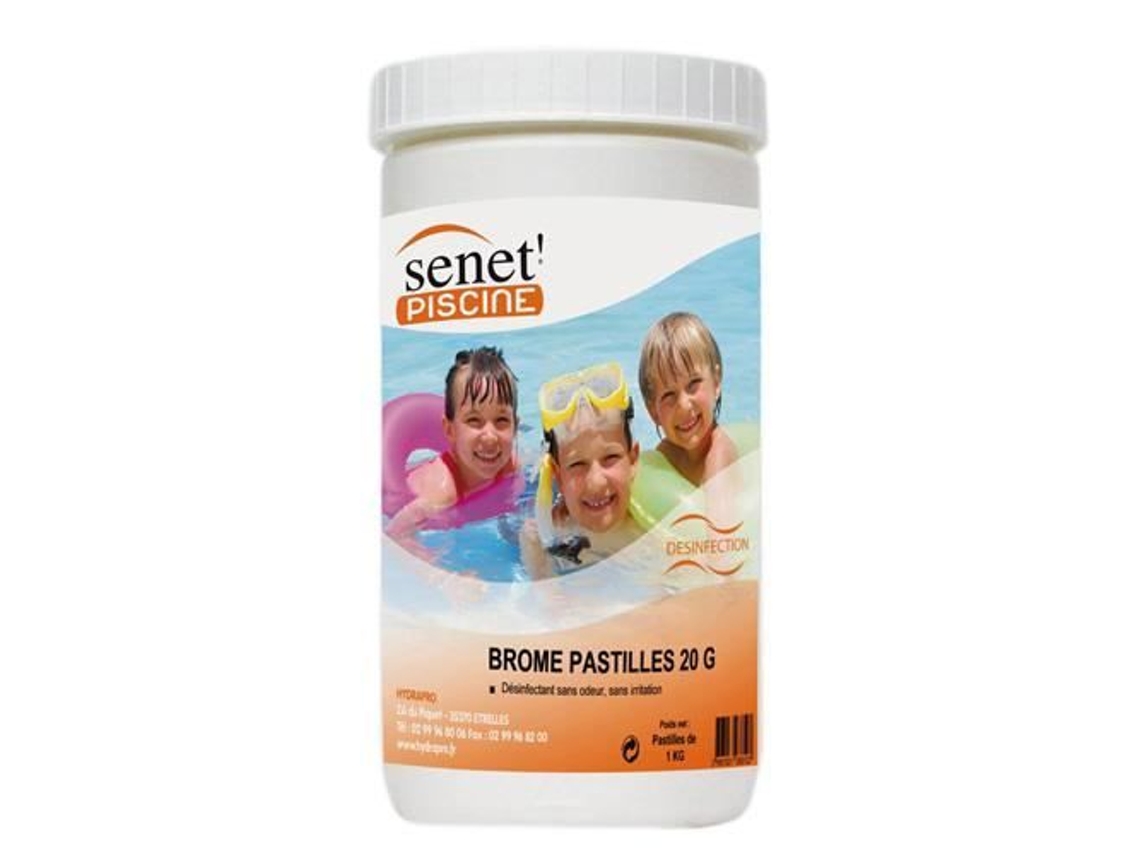 Bromo en comprimidos de 20g - frasco de 1 kg.