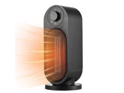 Calefactor eléctrico portátil de 1200 W con 2 modos y termostato seguro.