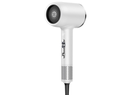 Secador de Pelo 2.400W 150.000 Rpm 6 Configuraciones de Iones 3 Accesorios de Peinado Magnéticos Difusor Pantalla de Temperatura Blanco YEMAESRE
