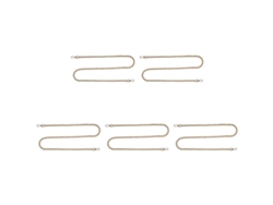 5 Piezas De Cadena Con Mango De Hierro De 1,2 M Para Joyería Diy, Collares Y Pulseras De Bronce