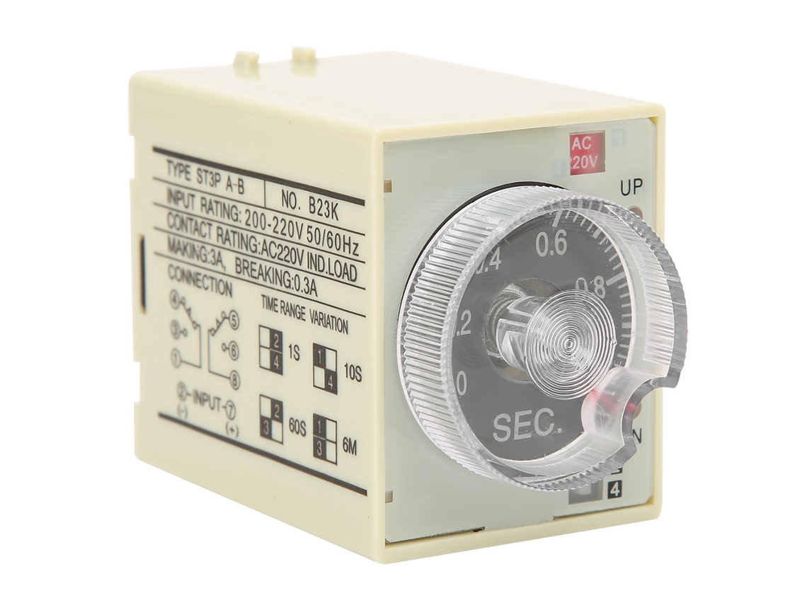 Veloriskku-relé De Tiempo Ajustable St3pa B Retardo Anti-interferencias Carcasa Pc Ac220v 50/60hz