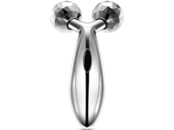Masajeador facial y corporal con rodillo 3D, herramienta de lifting facial en forma de Y, masajeador reafirmante de belleza para rostro y cuerpo (plateado)