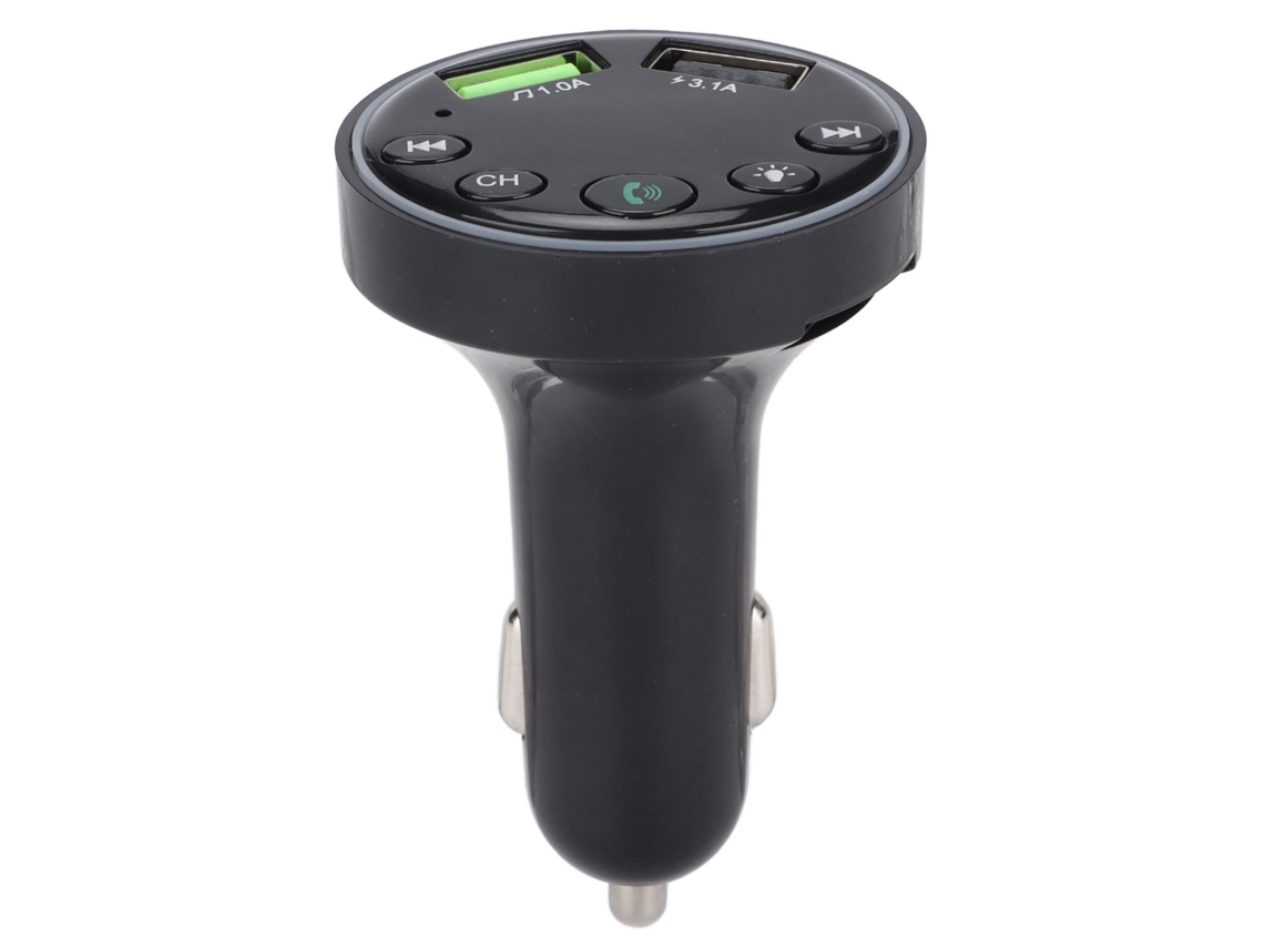 Transmisor FM Bluetooth (carga dual, adaptador para coche)