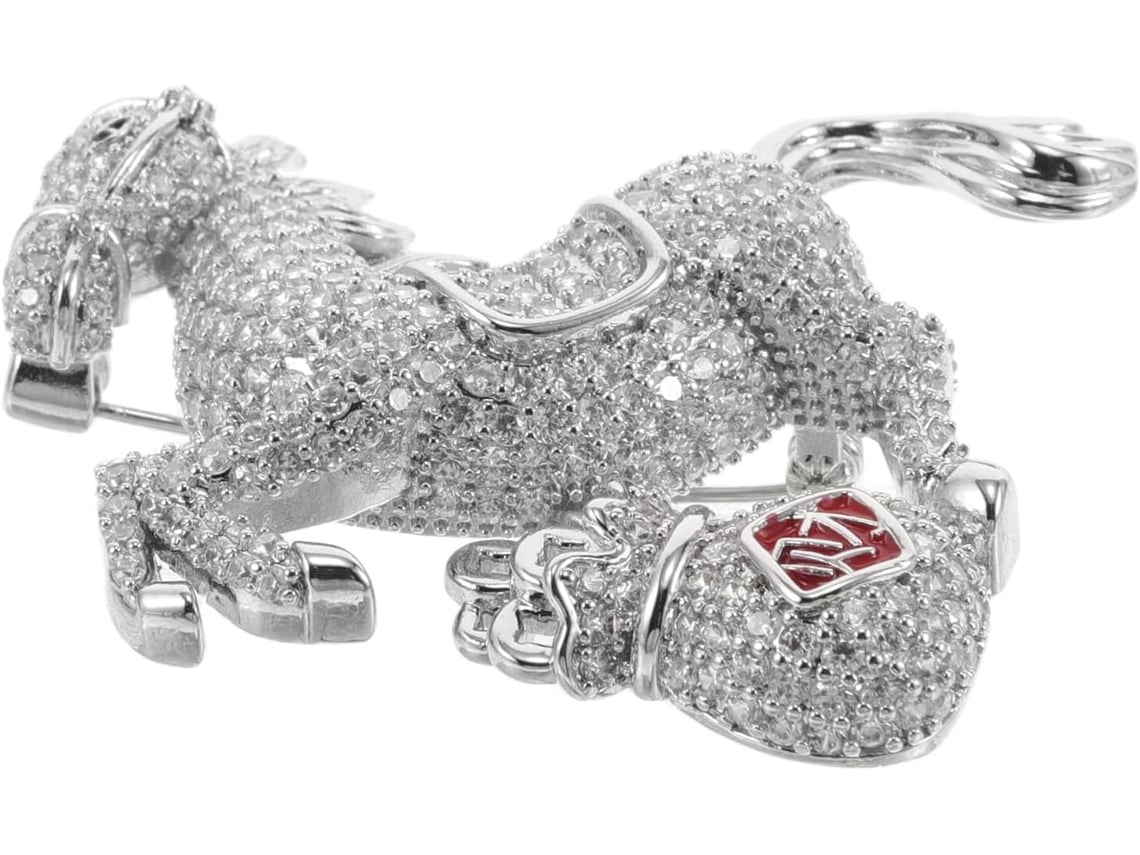 Broche Esmaltado Con Forma De Caballo Del Zodíaco Y Cristales Brillantes Para Decorar Vestidos, Joyería Del Año Del Caballo.
