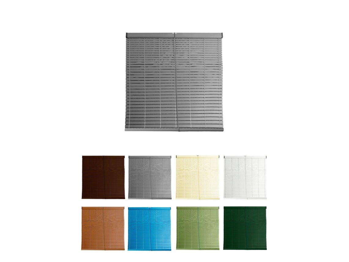 Persiana De Pvc Alicantina Con Polea Metálica | Persiana Enrollable | Estor Enrollable Para Ventanas, Puertas, Salón Y Cocina Gris 75 X 140 Cm