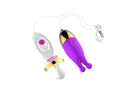 Vibrador De Masaje De Silicona Con Control Remoto Con Cable Con 12 Modos Para Mujeres (prpura) Yizhood