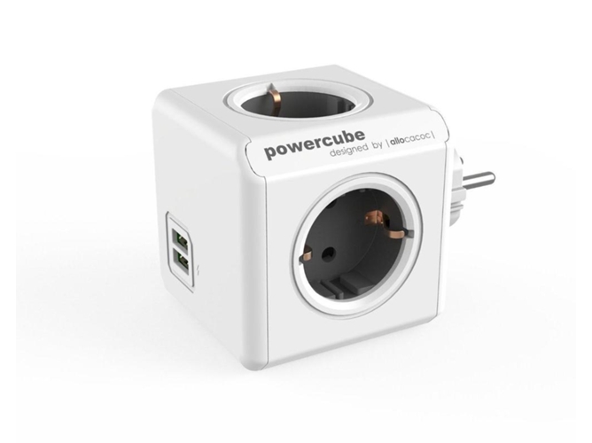 Regleta ALLOCACOC PowerCube USB gris (Europa - 250V)