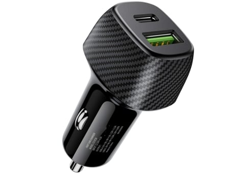 2024 Cargador de coche USB C 38W Adaptador de coche de puerto dual Carga rápida y mini cargador de coche BISBISOUS Qc 3