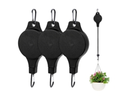Gancho Planta Extensible Con Mosquetón, Polea Elevadora, 3 Unidades