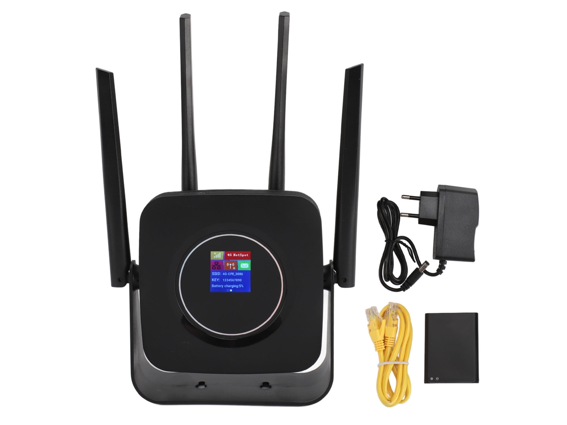 Router Cpe Wifi 4g Lte Desbloqueado Con Ranura Sim Y 4 Antenas 5dbi, 300mbps, Plug Eu 100-240v Para Asia