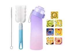 Garrafa De Água De Air 650ml Com 7 Cápsulas De Sabor Roxo Degradê Spqment