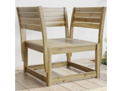 Silla de jardín de madera de pino impregnada DKD Home Decor