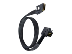 Cable Coaxial Interno Sff 8087 A Conector Minisas 8643 En Ángulo Recto Para Discos Duros Y Servidores.