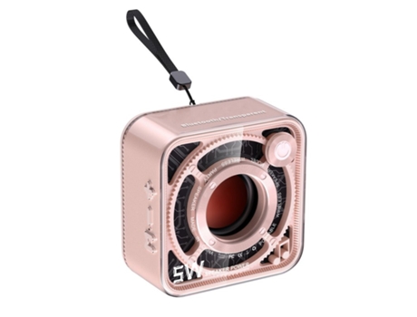 Altavoz Bluetooth Dw12 inalámbrico transparente mini cubo portátil regalo pequeño soporte de audio TF tarjeta rosa