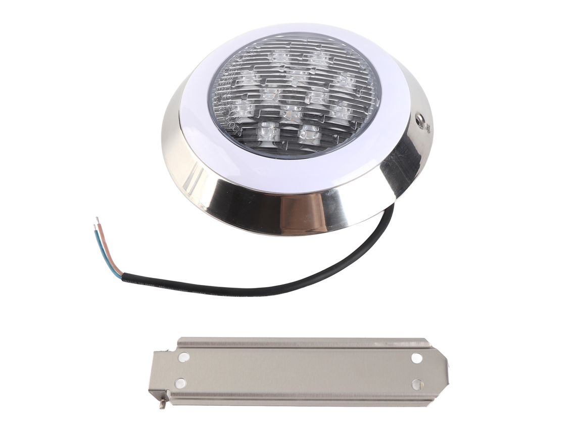 Luces LED sumergibles para piscina, profesionales, cálidas, 3000 K, 12 W, 12 V, impermeables, para montaje en pared.