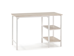 Mesa de Escritorio Colón Blanco, 2 estantes