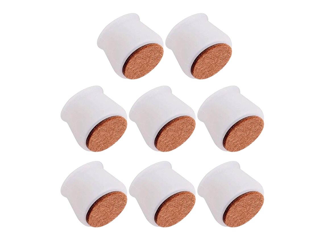 FNINIJEDE 8 protetores de pernas de cadeira de silicone com feltro antiderrapante para pisos.