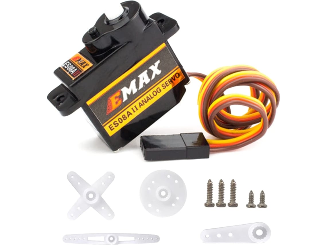 Juguete Teledirigido EMax ES08A II 8.6g engranaje de plástico servo analógico con 15T