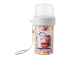 Recipiente Portátil De 2 Capas Para Alimentos, Con Cierre Hermético, Para Yogur, Ensalada, Fruta Y Aperitivos.