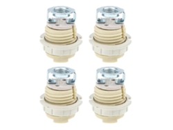 Rebe-4 Piezas Soportes De Lámpara G9 De Cerámica Para Lámparas Halógenas Con Base G9 Adaptador De Bombilla Para Lámparas Y Candelabros 2,4x2 Cm Beige