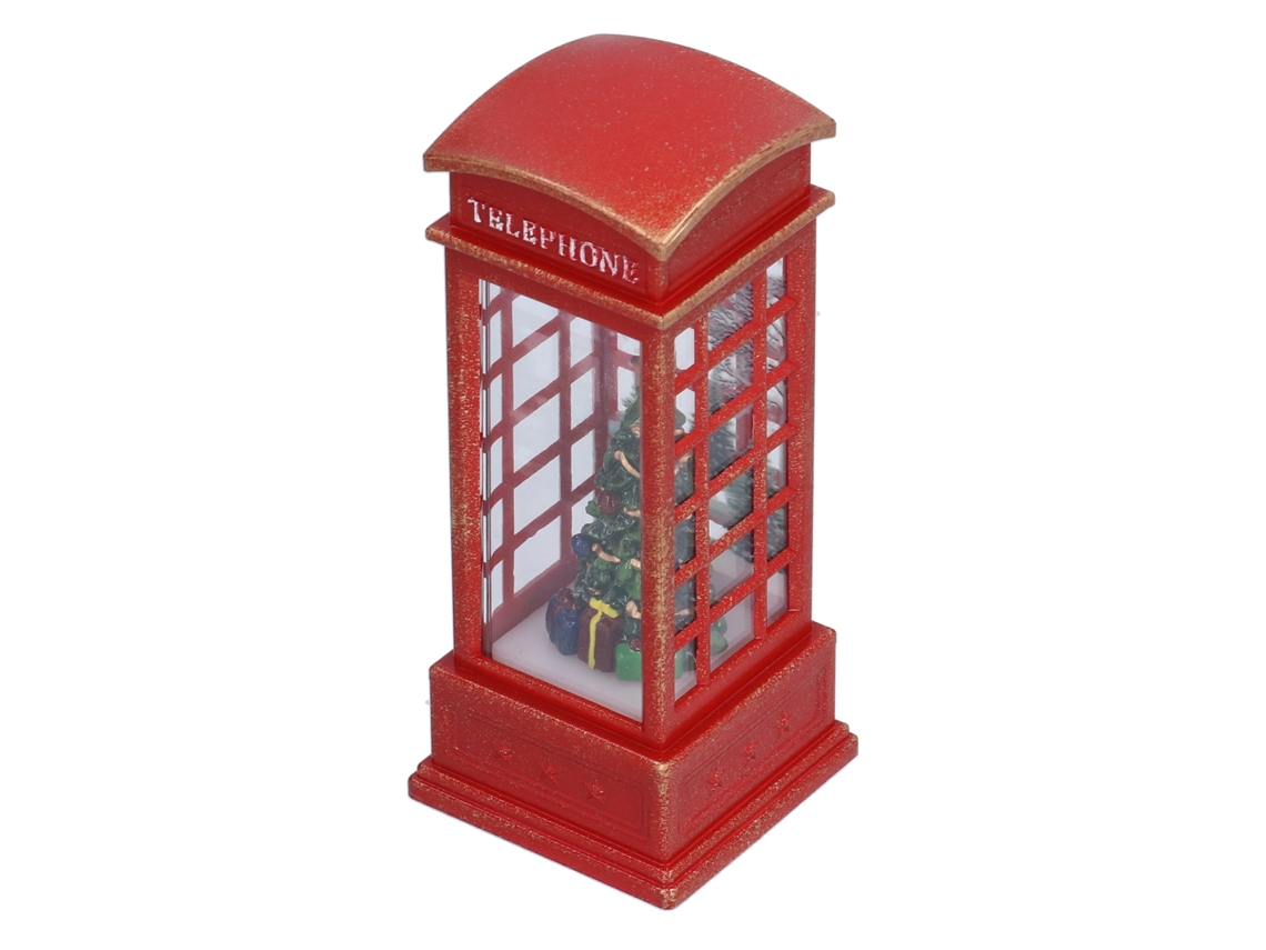Farol decorativo navideño, luz de noche de mesa navideña con bola de nieve iluminada Neveance