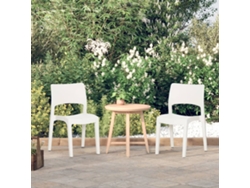 Sillas de jardín (2 unidades), polipropileno blanco, DKD Home Decor