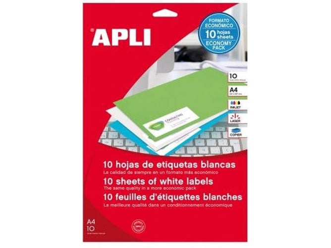 Etiquetas Adhesivas APLI para Impresora Inkjet / Láser