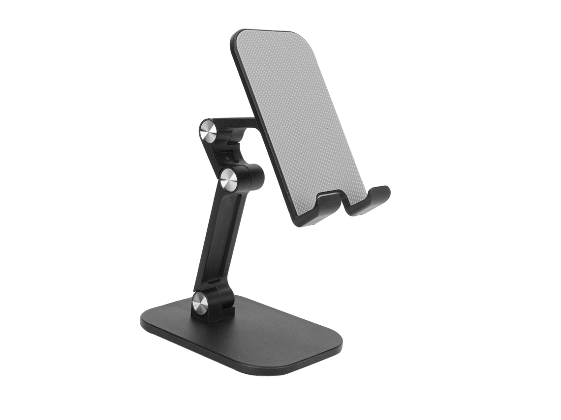 Soporte Para Teléfono Móvil Portátil Mini Antideslizante Plegable Ajustable En Ángulo Y Altura Para Escritorio Negro