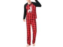 Pijama coordinado de la familia Rebe con estampado de ciervos navideños, manga larga, para adultos, niños y bebés, talla M, para hombre.