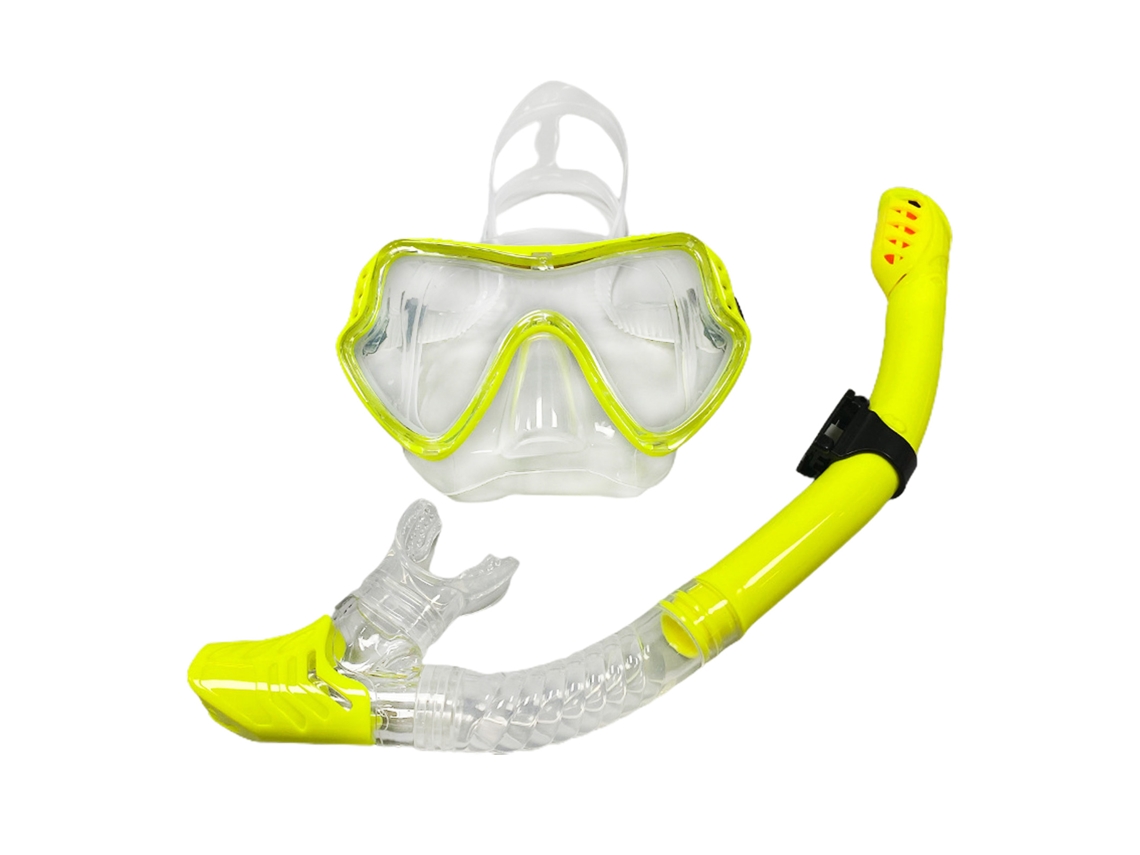 FNINIJEDE Conjunto De Snorkel Infantil Com Bocal De Silicone De Grau Alimentício, Bocal De Silicone Confortável De Usar, Snorkel De Superfície Seca Com Máscara