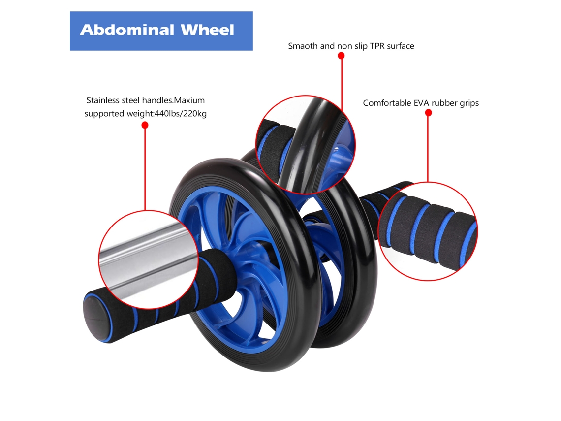 Urbannova-kit Rueda Abdominal 5en1 Con Barra Push-up Y Cuerda Saltar