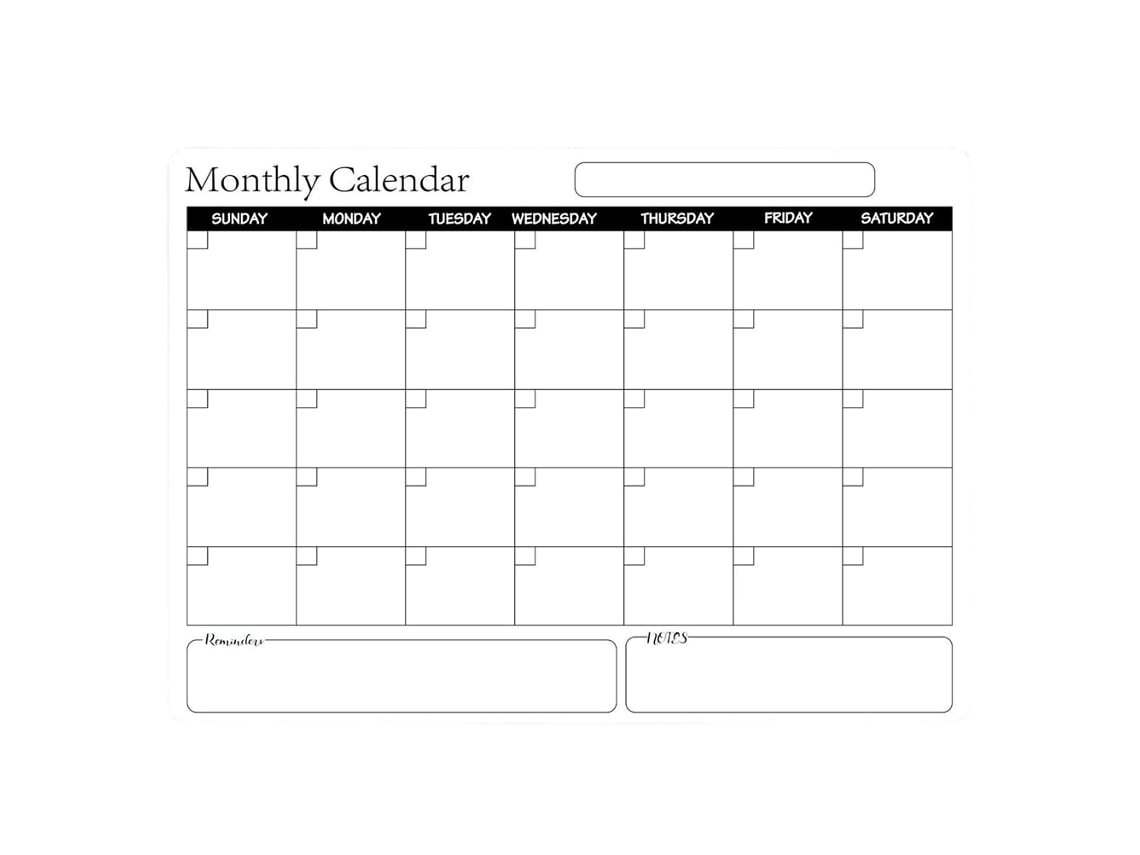 Calendario Magnético Regrabable, Pizarra Blanca Para Nevera, Planificador Mensual