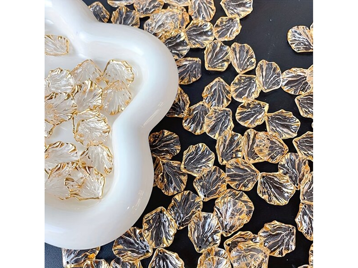 40 colgantes de acrílico transparente con borde dorado Pickifypunnyb Slo Slowmoose