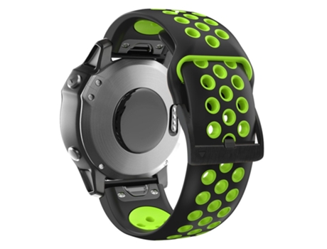 Correa de Silicona dos colores liberación rápida para Garmin Tactix Delta/Enduro/Fenix 7X/Fenix 7X - negro/verde