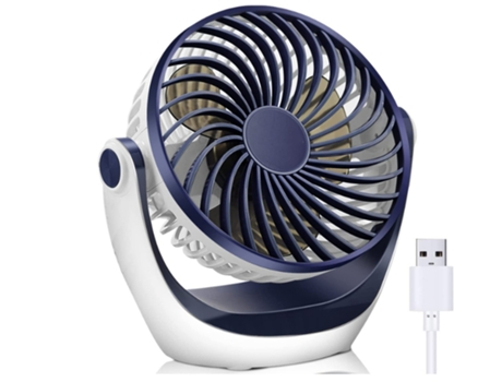 Ventilador de escritorio USB con fuerte flujo de aire y funcionamiento silencioso Ventilador de refrigeración portátil Velocidad ajustable Cabezal ...