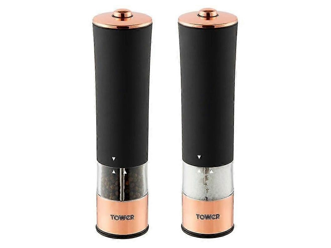 Molinillo eléctrico de sal y pimienta Rosewell Barsinfi Pol T847003rb, oro rosa (negro)