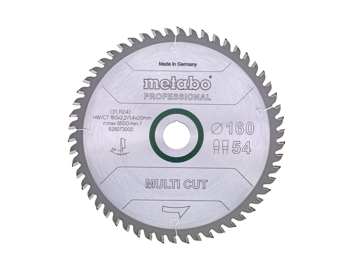 METABO Hoja de sierra "multi cut - professional", 165x20 Z54 DP/DT 5° (628293000)