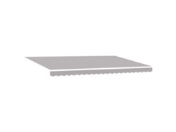 Toldo retráctil gris claro de 500x300x165 cm, de tela y metal, MAISON EXCLUSIVE