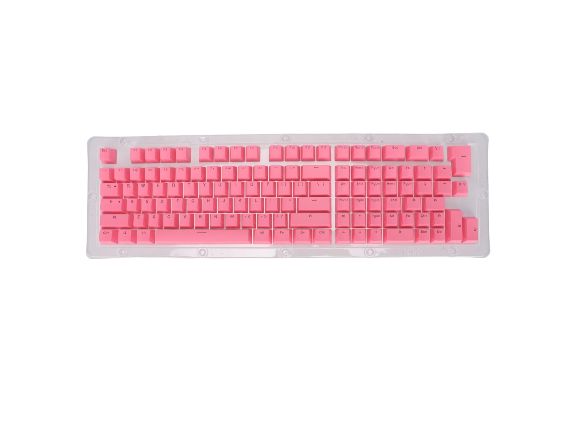 Teclas Pbt Translúcidas, 114 Teclas, Altura Estándar, Moldeadas Por Inyección Oem, Dos Tonos, Para Mini Teclado Mecánico, Color Rosa.
