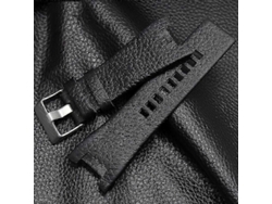 Correa De Cuero 32mm Para Reloj Diesel Dz1216 Dz4246 Dz4287 Con Hebilla De Acero Black-plain